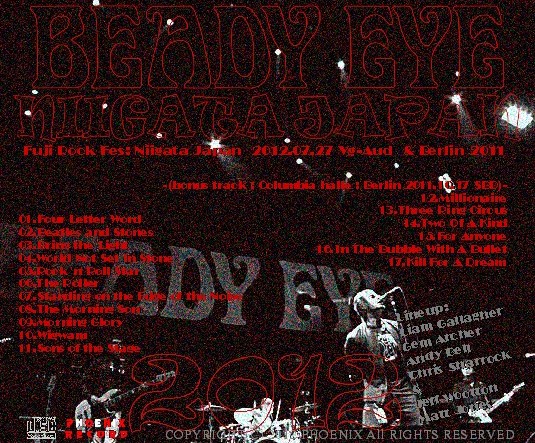 コレクターズCD　ビーディ・アイ (Beady Eye)　2012年日本公演