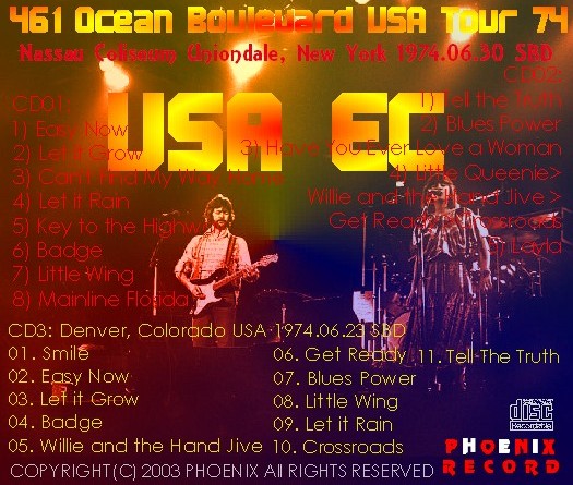 コレクターズCD Eric Clapton（エリッククラプトン 74年アメリカツアー