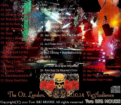 コレクタ-ズCD  ガンズ・アンド・ローゼズ （Guns N' Roses）2010年ヨーロッパツアー