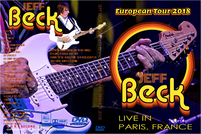コレクターズDVD　JEFF BECK - European Tour 2018