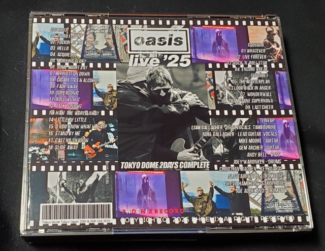 コレクターズCD オアシス2025年日本公演10月25日＆26日東京完全盤
