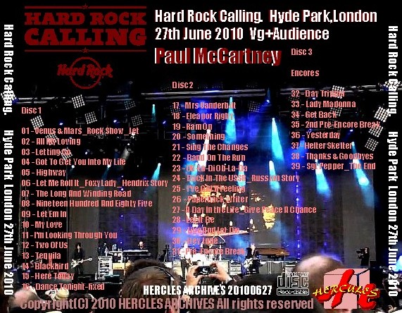 コレクターズCD Paul McCartney（ポールマッカートニー2010年アメリカツアー）Florida 2010.04.03