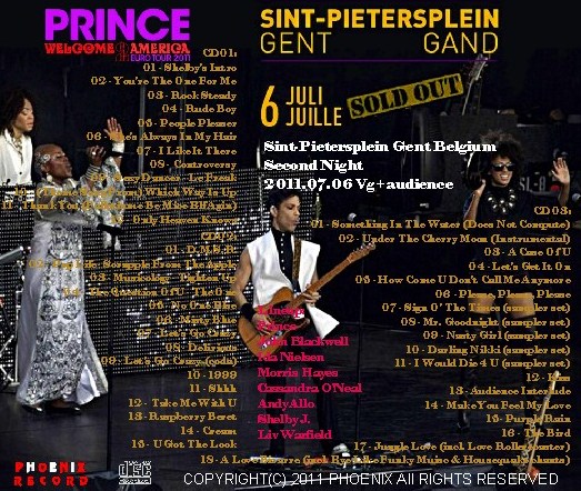コレクターズCD Prince (プリンス）Euro Tour 2011