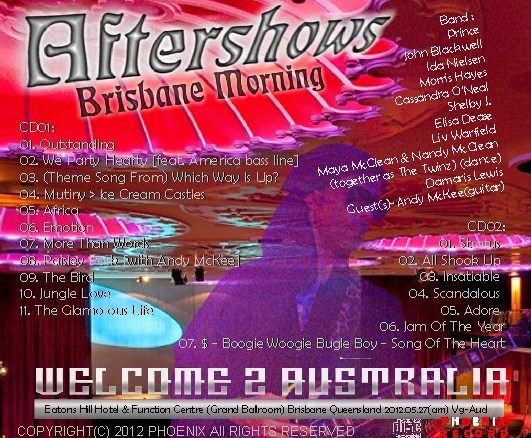 コレクターズCD　プリンス）2012年　オーストラリアツアー　 Welcome 2 Australia