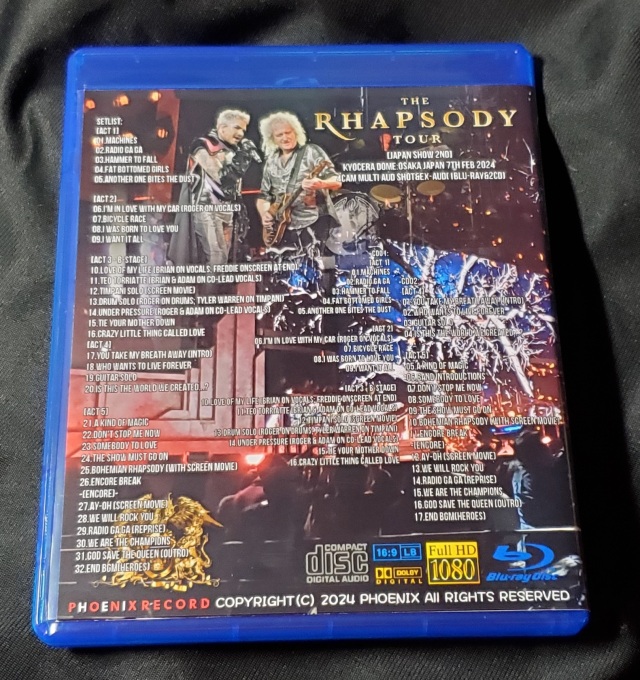 コレクターズBlu-ray  Queen + Adam Lambert - The Rhapsody Japan Tour 2024