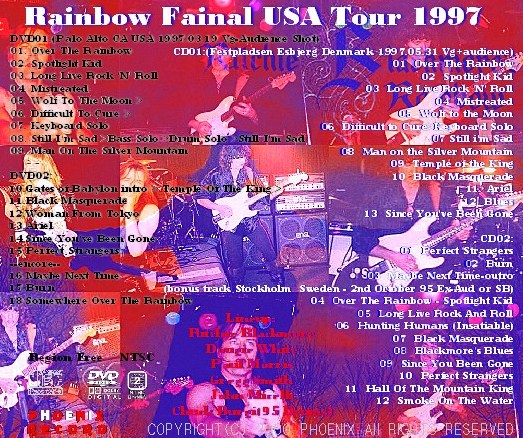コレクターズCD Ritchie Blackmore's Rainbow 1997年アメリカツアー