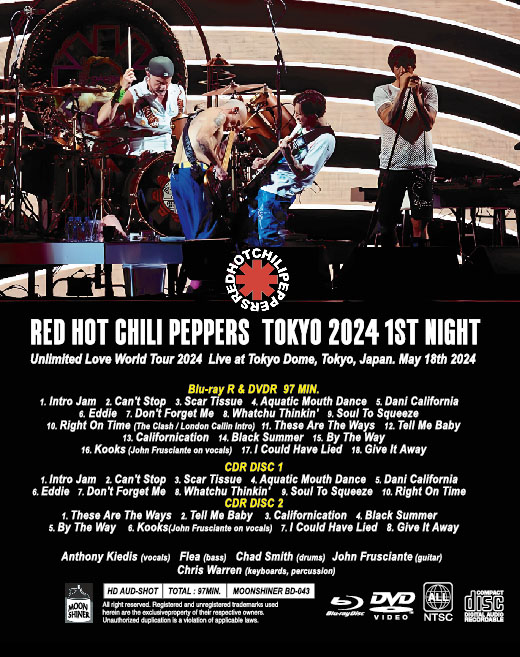 ⑪『東京限定』レッドホットチリペッパーズ東京ドーム202パーカー(XL  