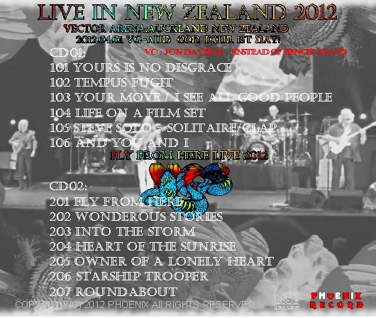 コレクターズCD　Yes(イエス)　2012年New Zealand