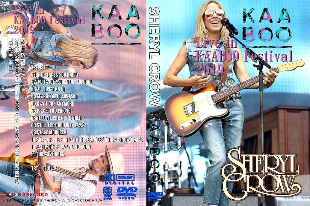 コレクターズDVD　Sheryl Crow - KAABOO Festival 2019