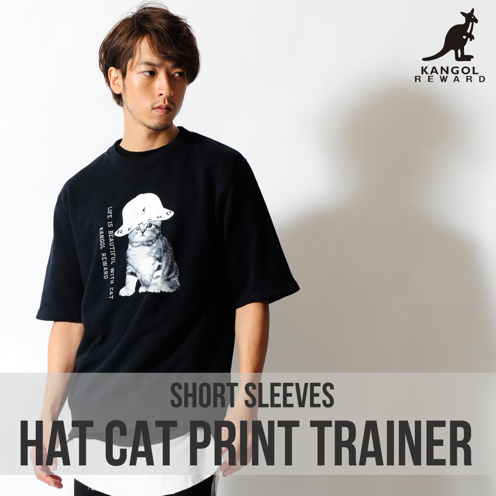 KANGOL REWARD HAT CATプリント半袖トレーナー