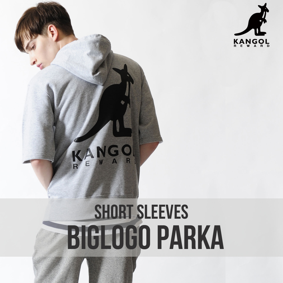 KANGOL REWARD ビッグロゴ半袖プルオーバーパーカー