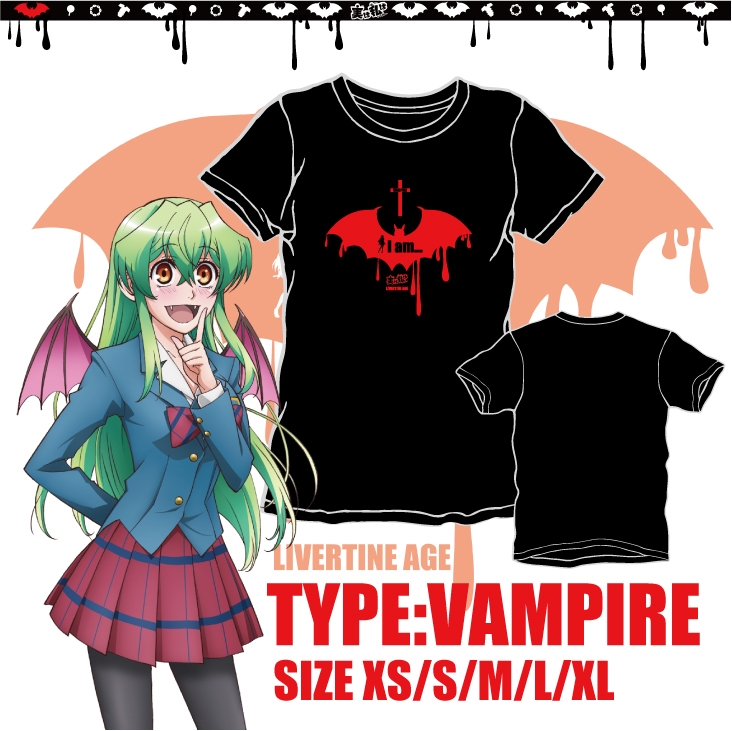 【完全予約受注生産】実は私はtype:VAMPIRE　半袖Tシャツ◆実は私は じつわた　白神葉子　コラボ　アニメ　【9月下旬より順次発送】