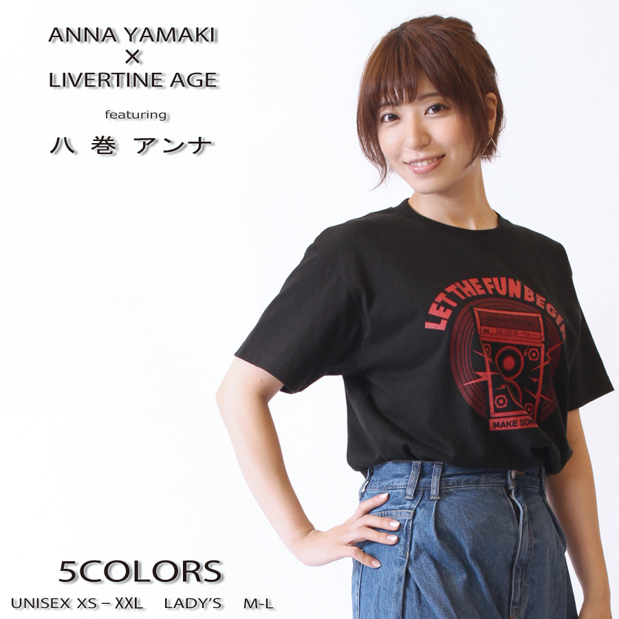 受注期間限定！八巻アンナコラボ企画！！LIVE半袖Tシャツ◆八巻アンナ  コラボ  声優 Tシャツ 半袖