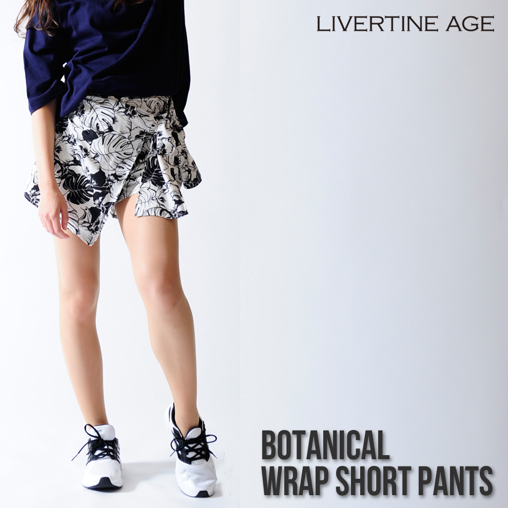 Livertine Age ボタニカルラップショートパンツ