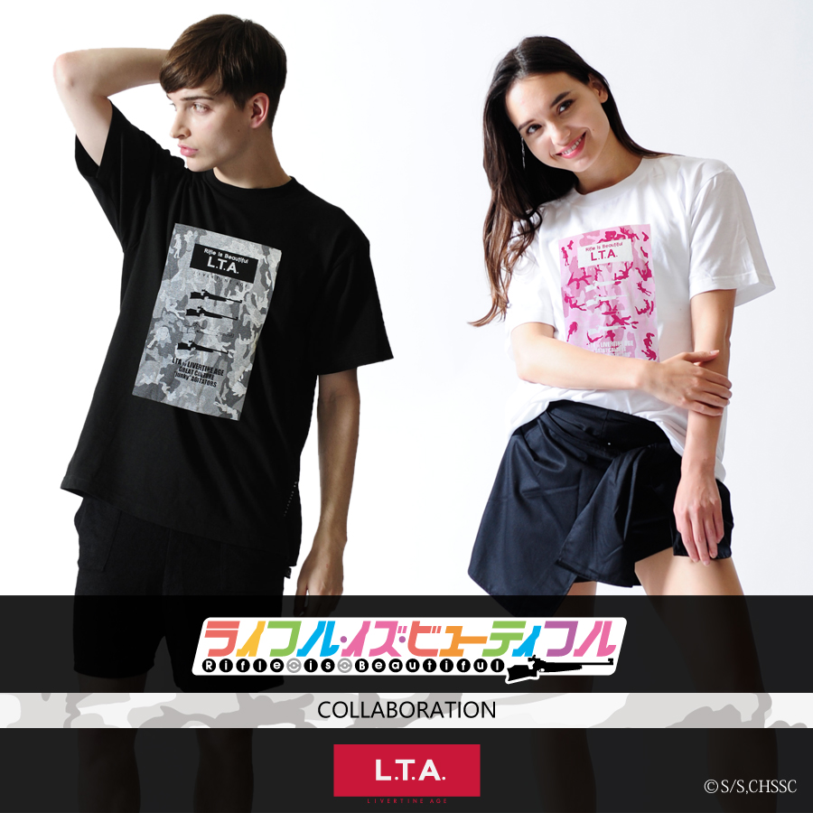 【完全受注限定生産】TVアニメ「ライフル・イズ・ビューティフル」×LIVERTINEAGEコラボTシャツ