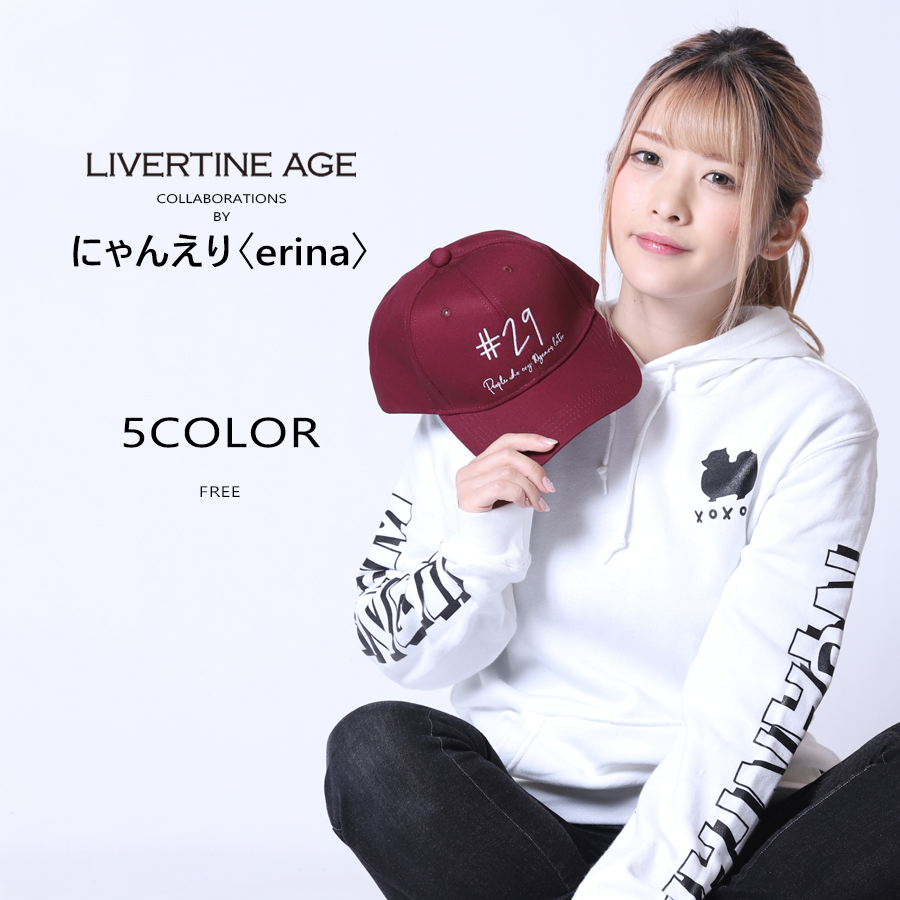 受注期間限定！にゃんえり〈erina〉コラボ企画！コラボキャップ◆にゃんえり〈erina〉