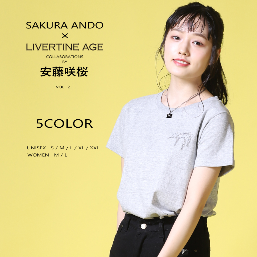 受注期間限定！安藤咲桜コラボ企画第2弾！コラボ半袖Tシャツ◆安藤咲桜