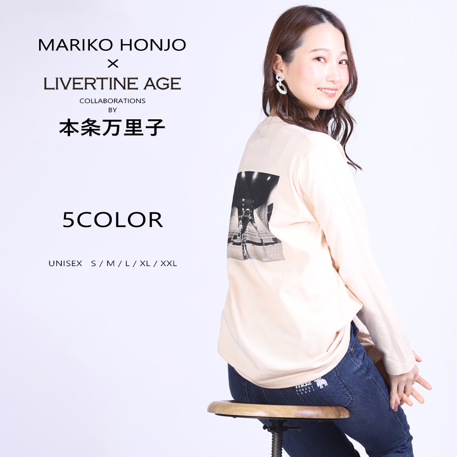 受注期間限定！本条万里子コラボ企画！コラボ長袖Tシャツ◆本条万里子