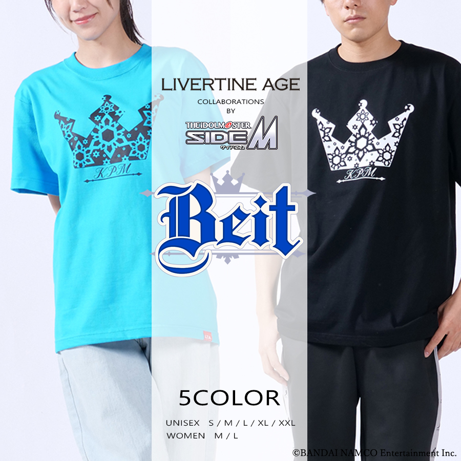 受注期間限定！アイドルマスター SideM × LIVERTINEAGE コラボ半袖Tシャツ type : Beit