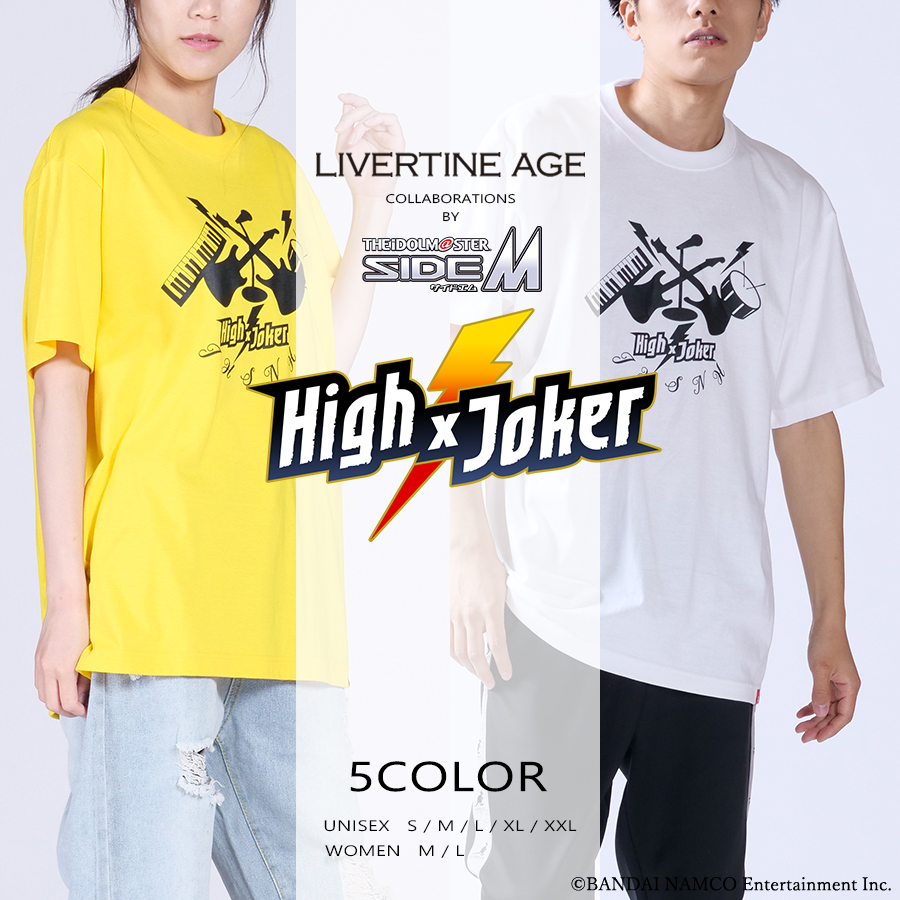 受注期間限定！アイドルマスター SideM × LIVERTINEAGE 第2弾 コラボ半袖Tシャツ type : High×Joker