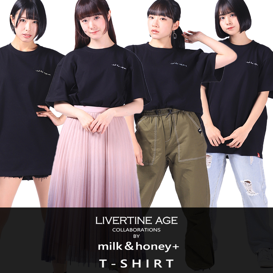 受注期間限定！milk & honey+コラボ企画！コラボ半袖Tシャツ◆milk & honey+