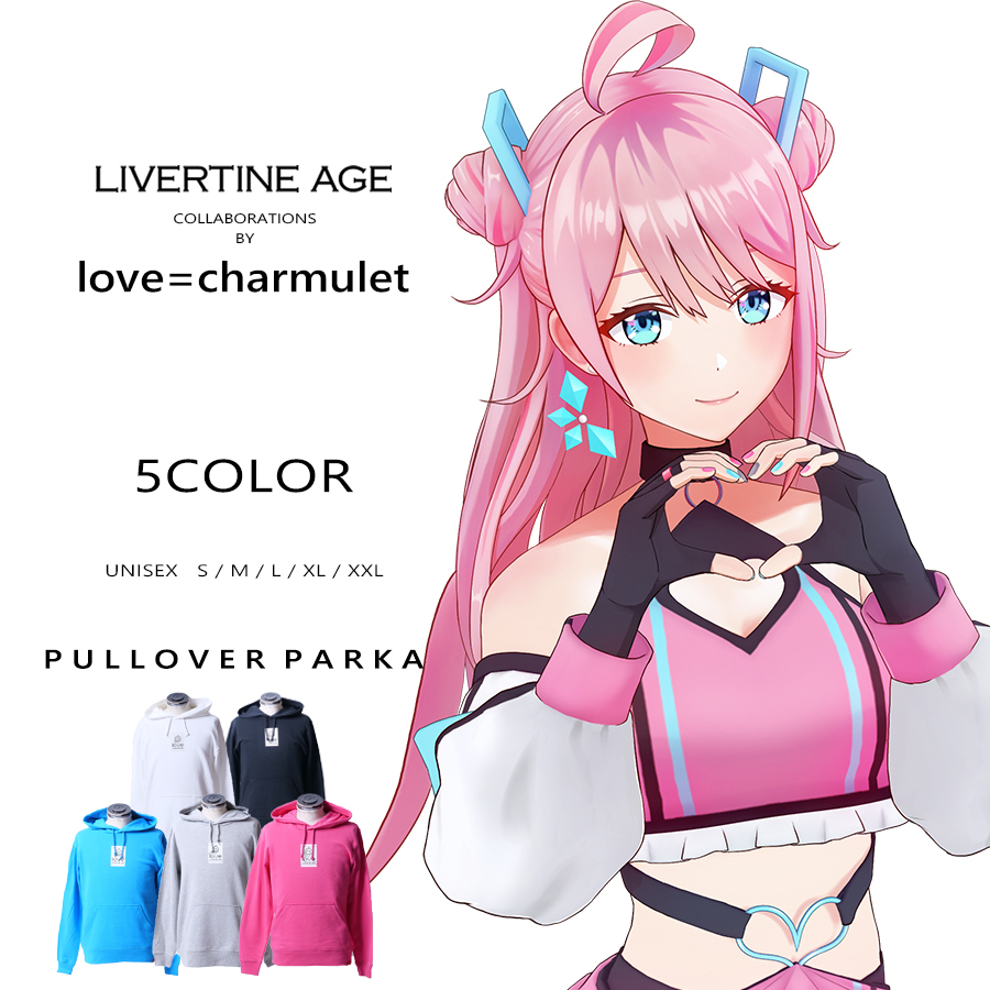 受注期間限定！love=charmuletコラボ企画！コラボプルオーバーパーカー◆love=charmulet