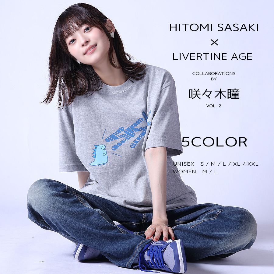 受注期間限定！咲々木瞳コラボ企画第2弾！コラボ半袖Tシャツ◆咲々木瞳