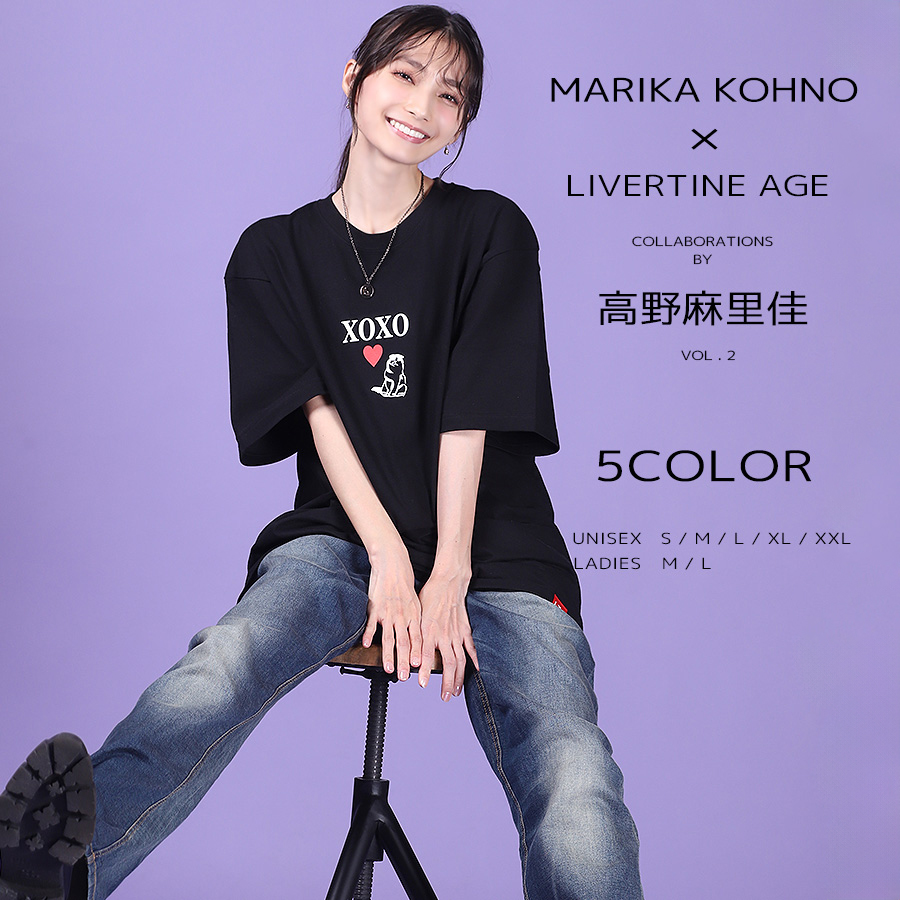 受注期間限定！高野麻里佳コラボ企画第2弾！コラボ半袖Tシャツ◆高野麻里佳