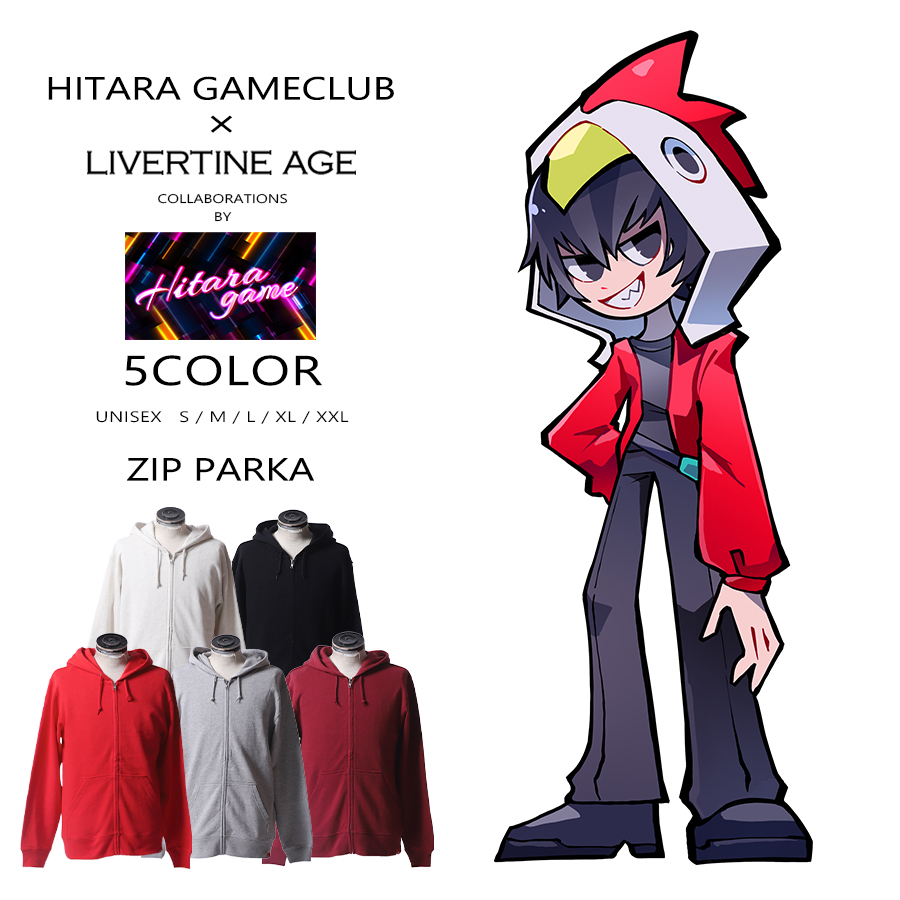 受注期間限定！ヒタラゲーム実況部コラボ企画！コラボZIPパーカー◆ヒタラゲーム実況部
