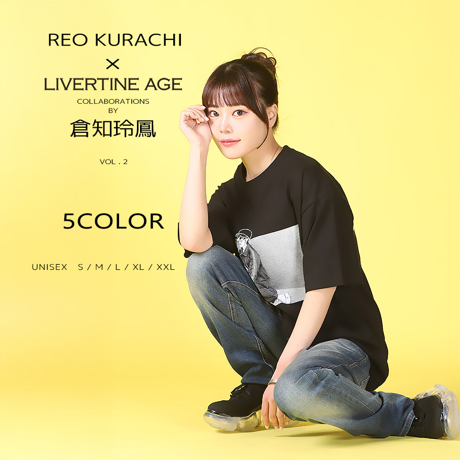 受注期間限定！倉知玲鳳コラボ企画第２弾！コラボビッグシルエット半袖Tシャツ◆倉知玲鳳