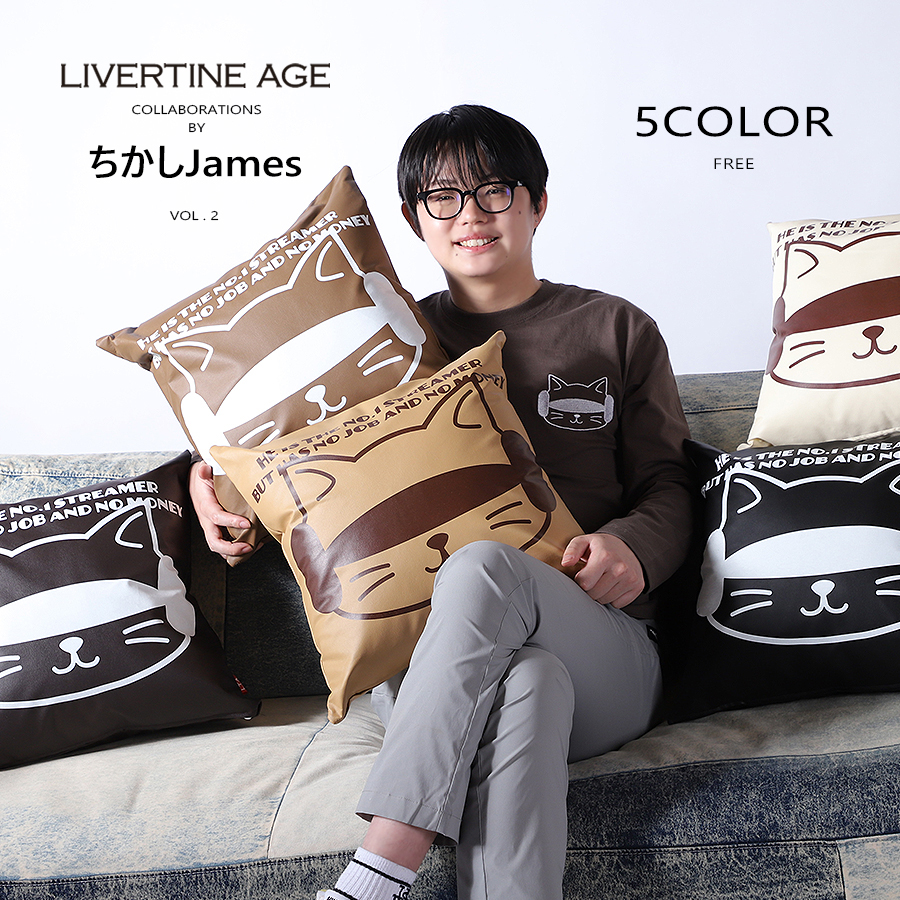 受注期間限定！ちかしJamesコラボ企画第2弾！コラボクッション◆ちかしJames