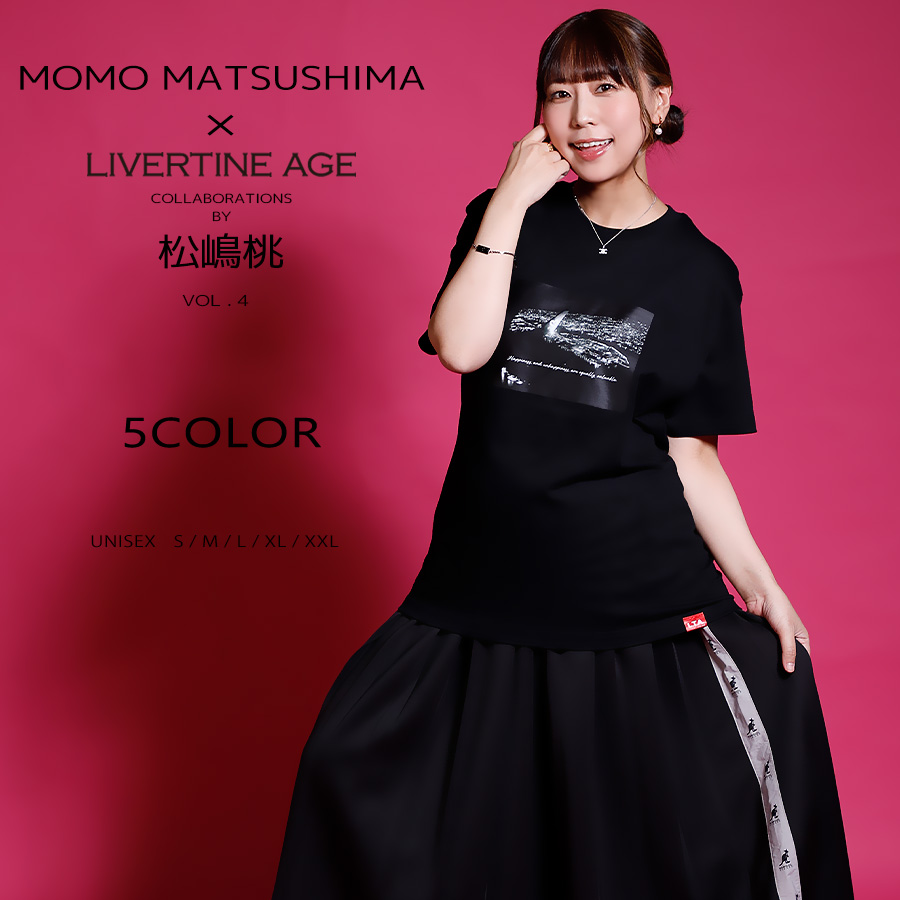 受注期間限定！松嶋桃コラボ企画第4弾！コラボ半袖Tシャツ◆松嶋桃