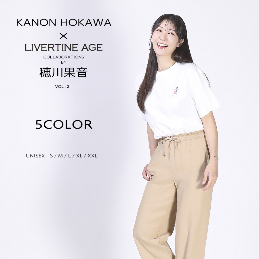 受注期間限定！穂川果音コラボ企画第2弾！コラボ半袖Tシャツ◆穂川果音