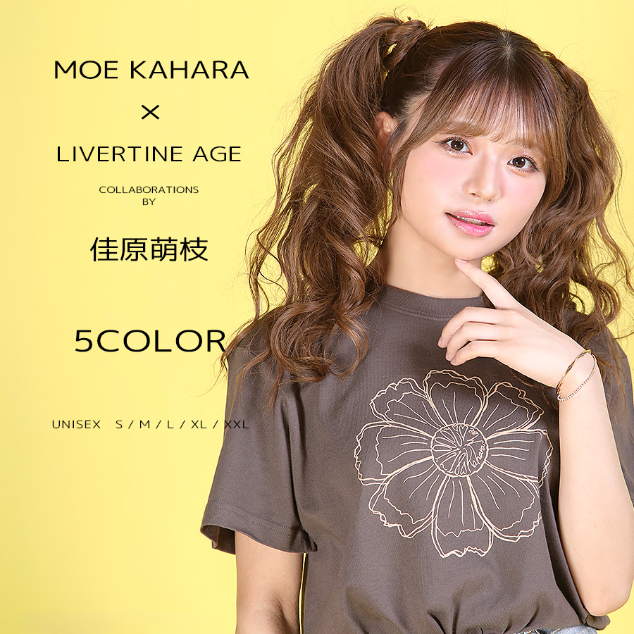 受注期間限定！佳原萌枝コラボ企画！コラボ半袖Tシャツ◆佳原萌枝