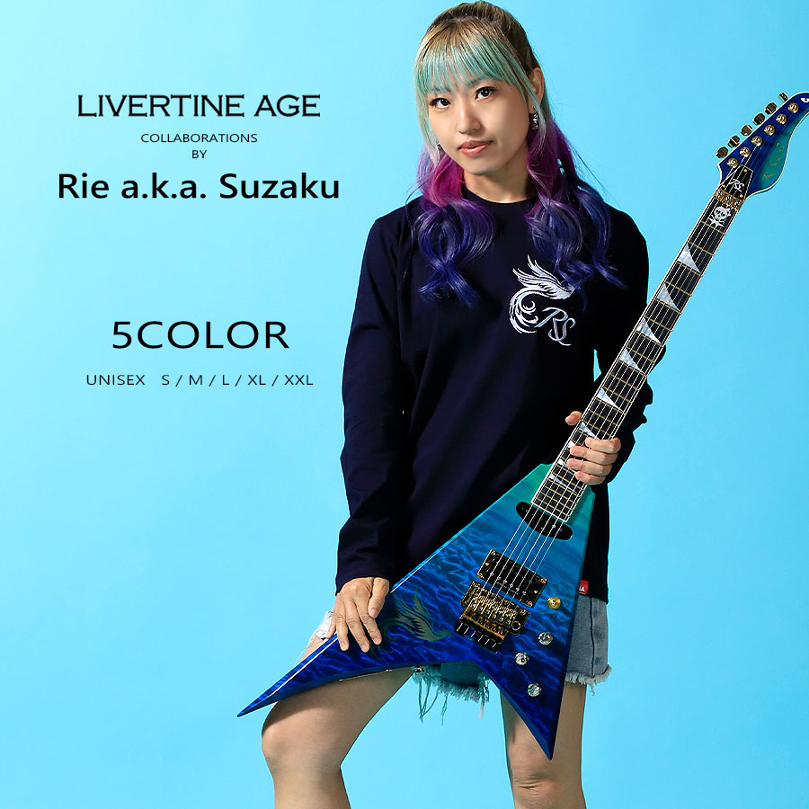 受注期間限定！Rie a.k.a. Suzakuコラボ企画！コラボ長袖Tシャツ◆Rie a.k.a. Suzaku