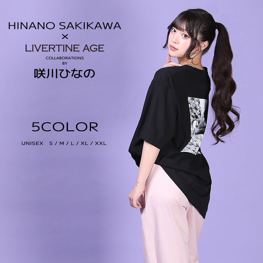 受注期間限定！咲川ひなのコラボ企画！コラボ半袖Tシャツ◆咲川ひなの