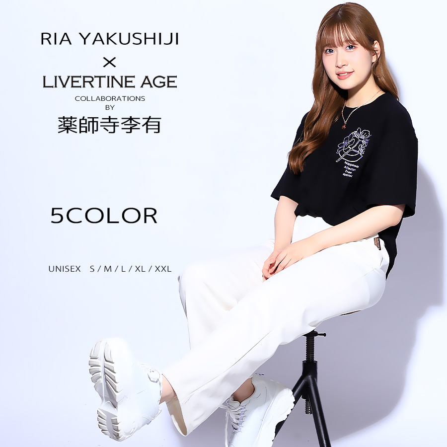 受注期間限定！薬師寺李有コラボ企画！コラボ半袖Tシャツ◆薬師寺李有
