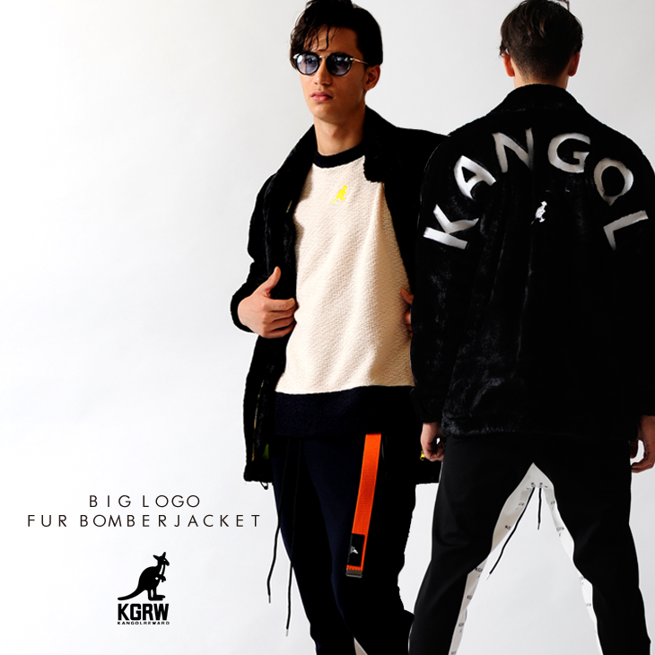 KANGOL REWARD 中綿 BIG LOGOファーボンバージャケット