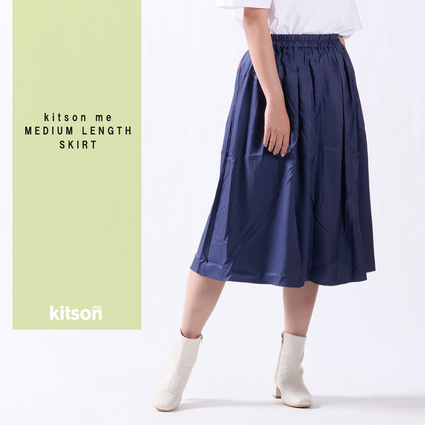 kitson me　ロゴ刺繍ミディ丈スカート