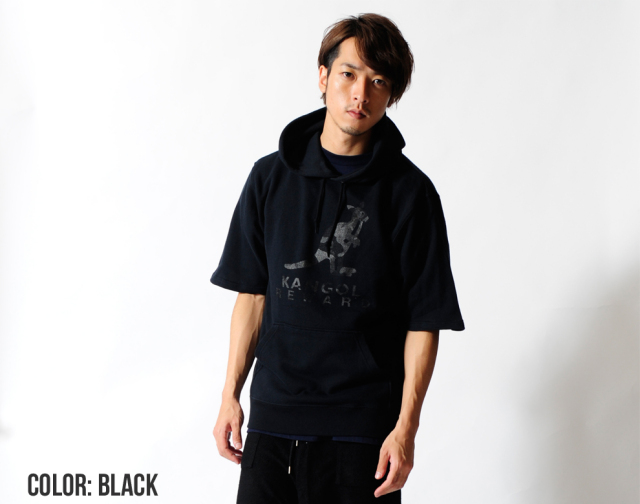 KANGOL REWARDカモフラロゴ半袖プルオーバーパーカー
