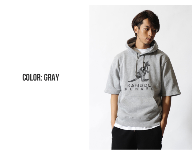KANGOL REWARDカモフラロゴ半袖プルオーバーパーカー