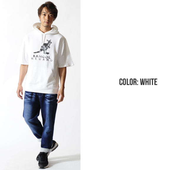 KANGOL REWARDカモフラロゴ半袖プルオーバーパーカー