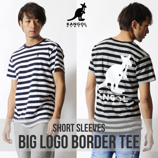 KANGOL REWARD BIG LOGOボーダーTシャツ