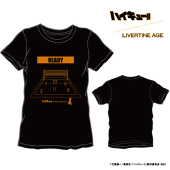 【完全予約受注生産】ハイキュー半袖TEE type FORMATION◆ハイキュー　烏野高校　排球部　バレー部  　バレーボール　メンズ　Tシャツ　レディース　コラボ　アニメ　ブラック【2015年4月下旬より順次発送】