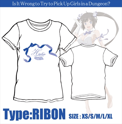 【完全予約受注生産】ダンジョンに出会いを求めるのは間違っているだろうかtype:Ribon　半袖Tシャツ◆ダンまち ベル・クラネル ヘスティア【8月下旬から9月上旬より順次発送】