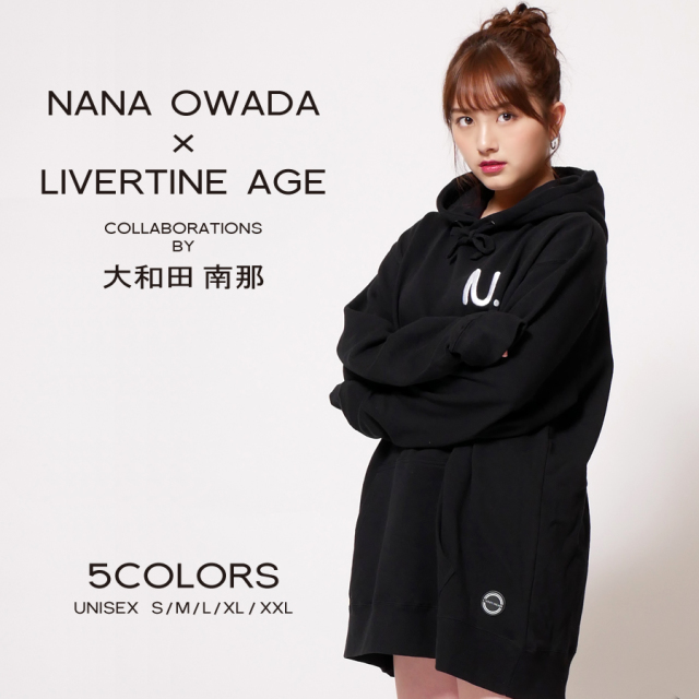 リ*ン様 KUZIRA　パーカー(別注ボディ) 黒　XL 受注期間限定！大和田南那コラボ企画！パーカー◇大和田南那