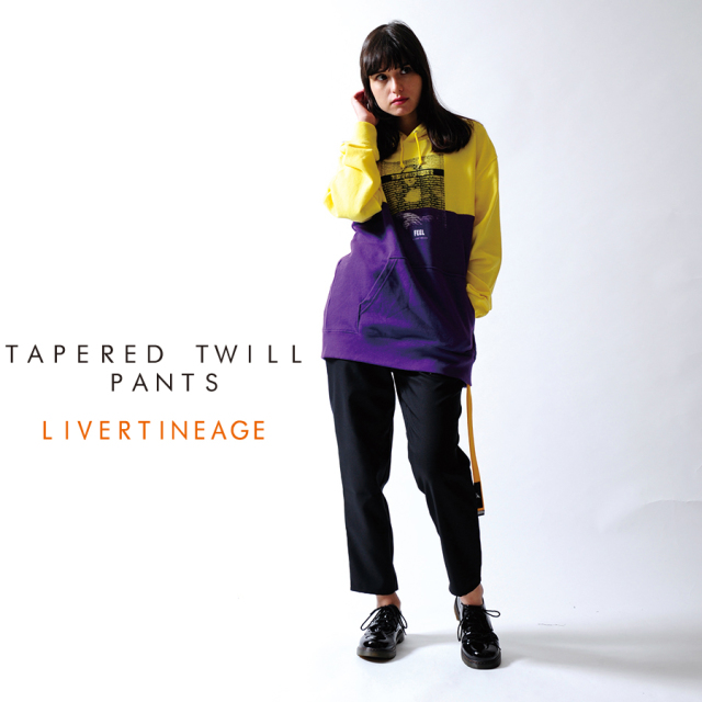 LIVERTINE AGE テーパードツイルパンツ