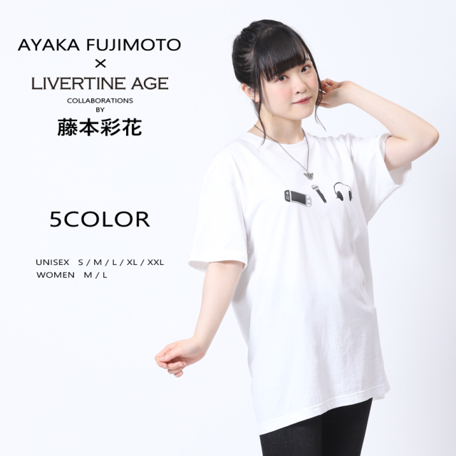 受注期間限定！藤本彩花コラボ企画！コラボ半袖Tシャツ◆藤本彩花   コラボ   半袖Tシャツ