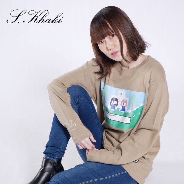 受注期間限定!所定外学習 コラボ企画!長袖Tシャツ 安井咲希デザインタイプ◆所定外学習 コラボ 長袖Tシャツ