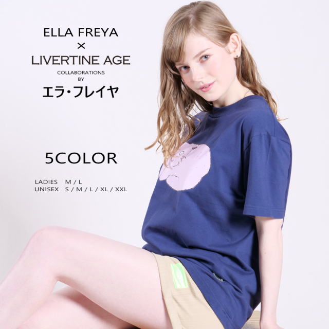 受注期間限定！EllaFreyaコラボ企画！コラボ半袖Tシャツ◆EllaFreya エラ・フレイヤ   コラボ   半袖Tシャツ